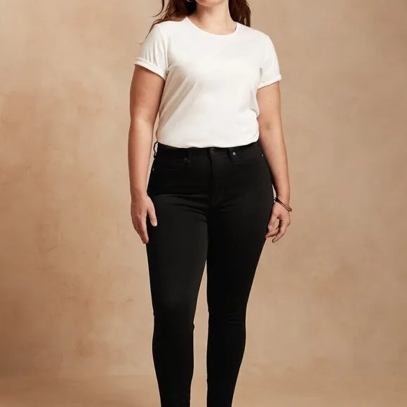 Banana Republic Black High-Rise Skinny Zero Gravity No Fade Jeans Size 28/6
