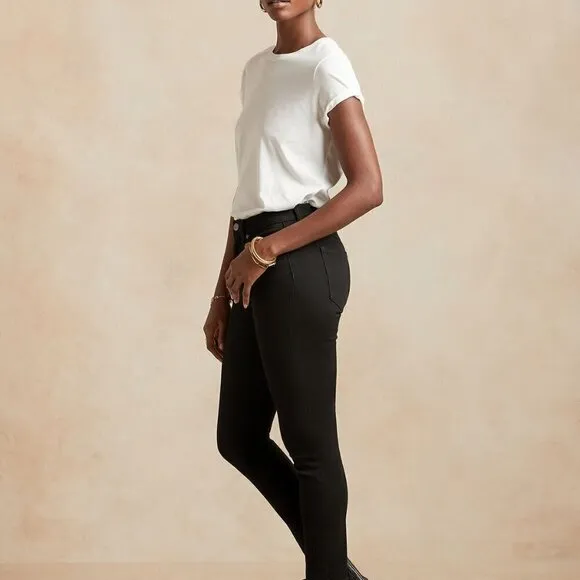 Banana Republic Black High-Rise Skinny Zero Gravity No Fade Jeans Size 28/6