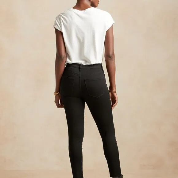 Banana Republic Black High-Rise Skinny Zero Gravity No Fade Jeans Size 28/6