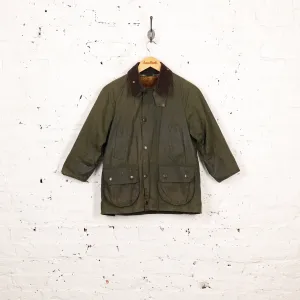 Barbour Bedale Lined Wax Jacket Coat - Green - XXXS