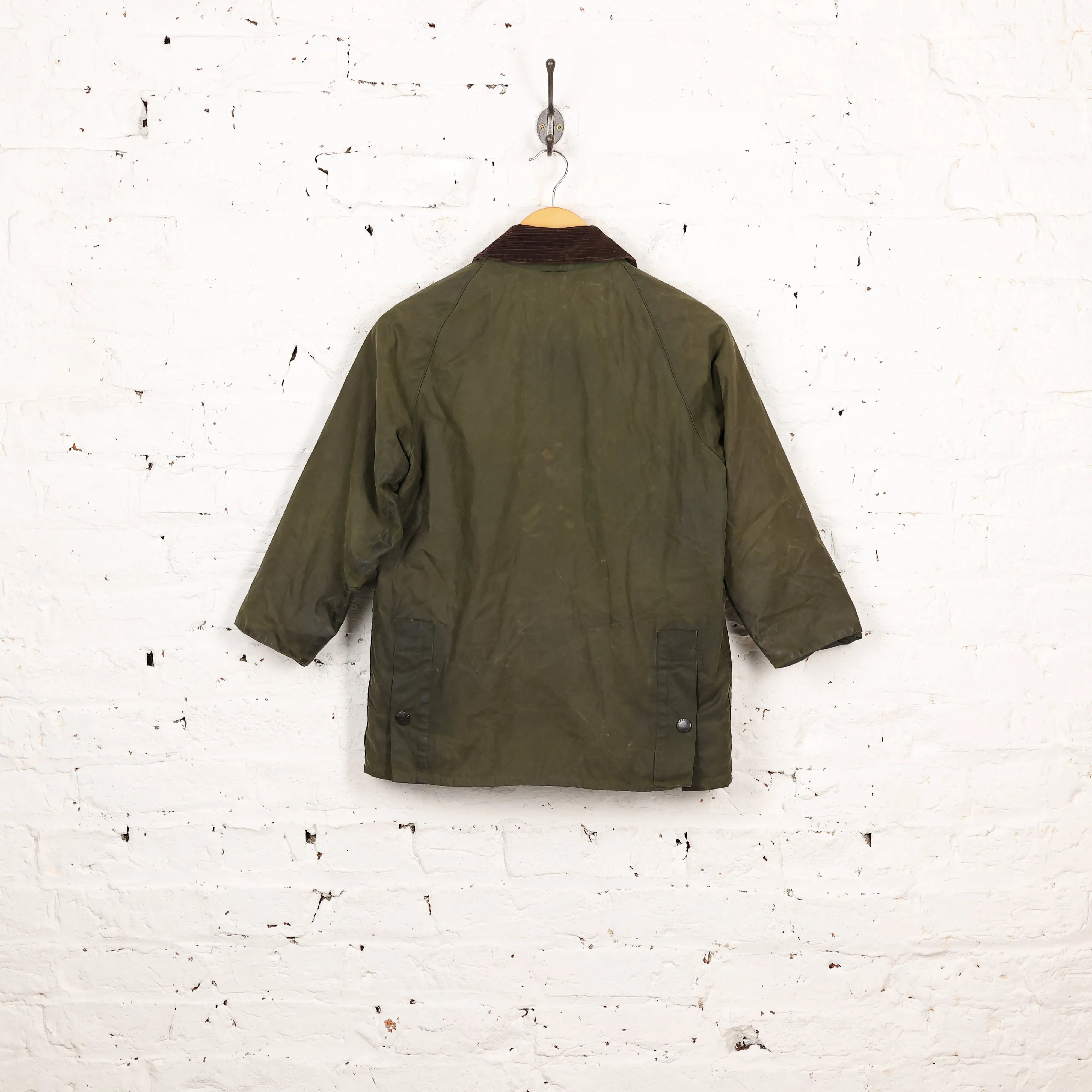 Barbour Bedale Lined Wax Jacket Coat - Green - XXXS