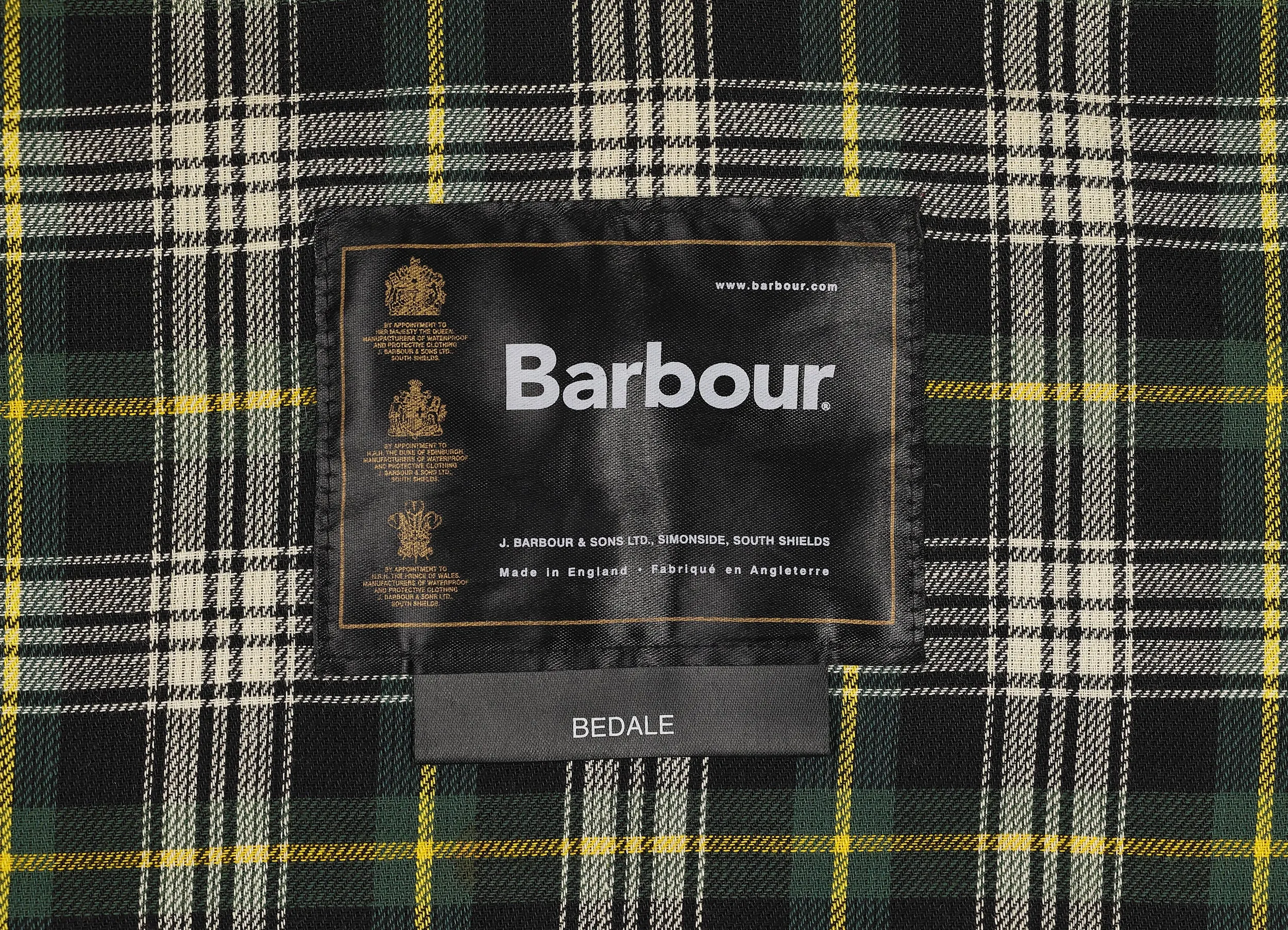 Barbour Bedale Lined Wax Jacket Coat - Green - XXXS