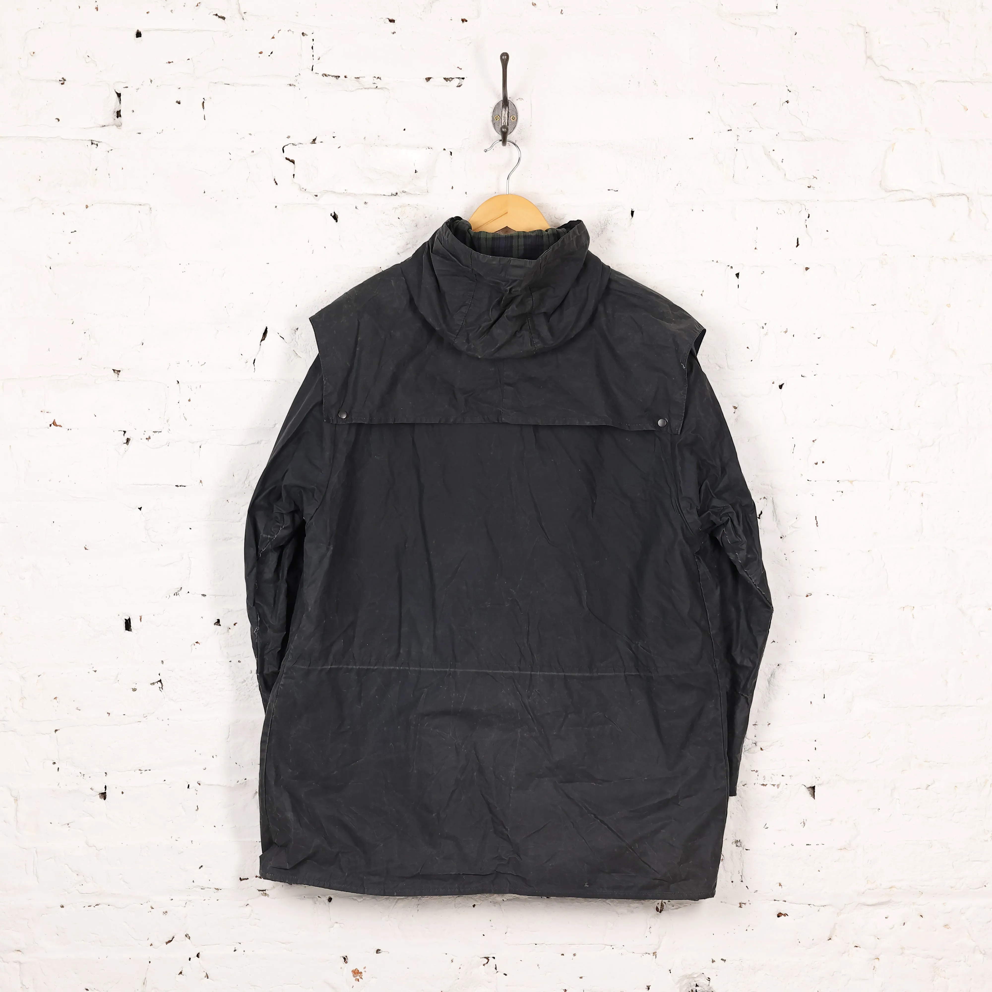 Barbour Durham Wax Jacket - Blue - L