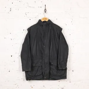 Barbour Durham Wax Jacket - Blue - L