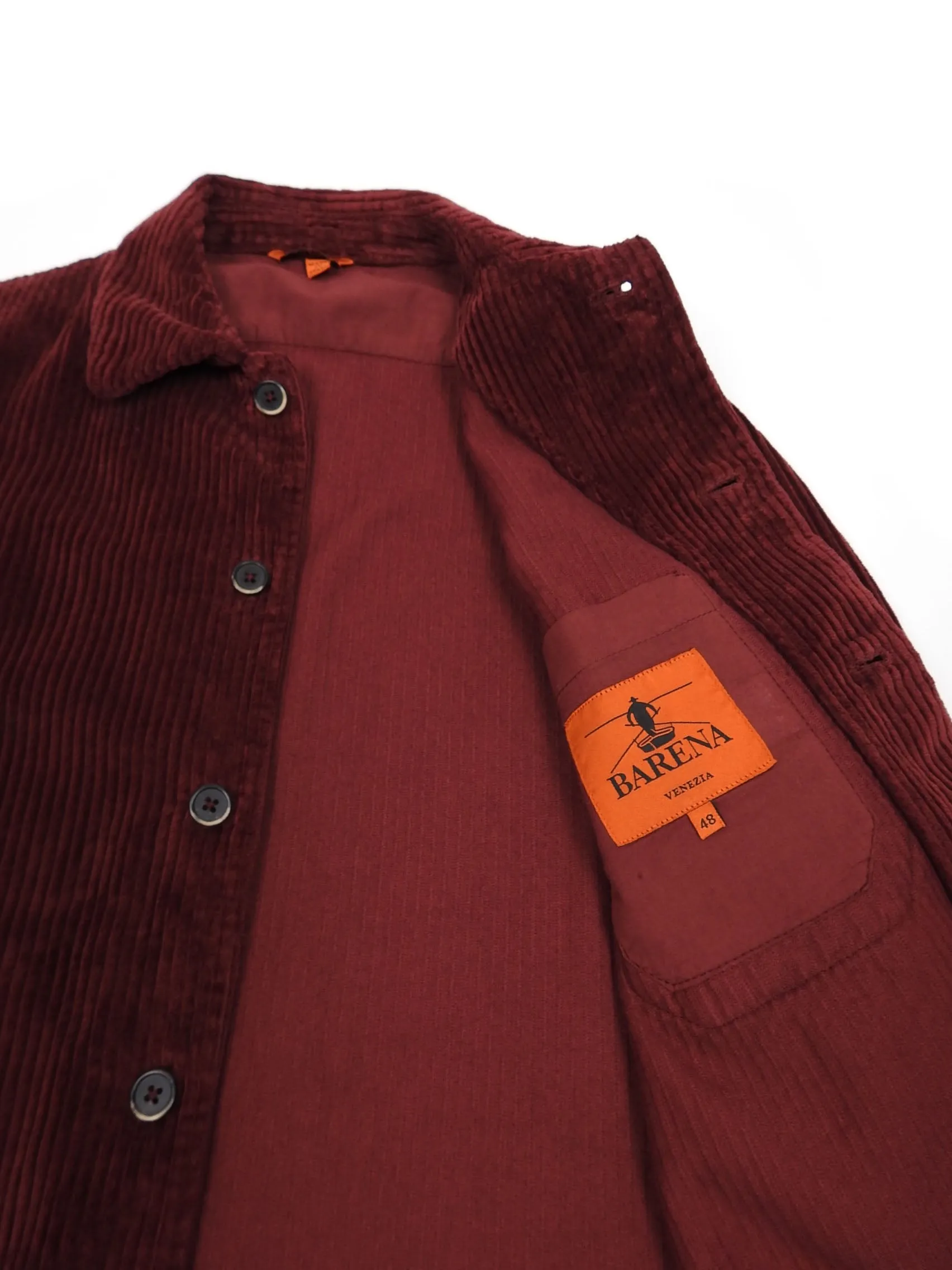 Barena Corduroy Jacket Burgundy Size 48