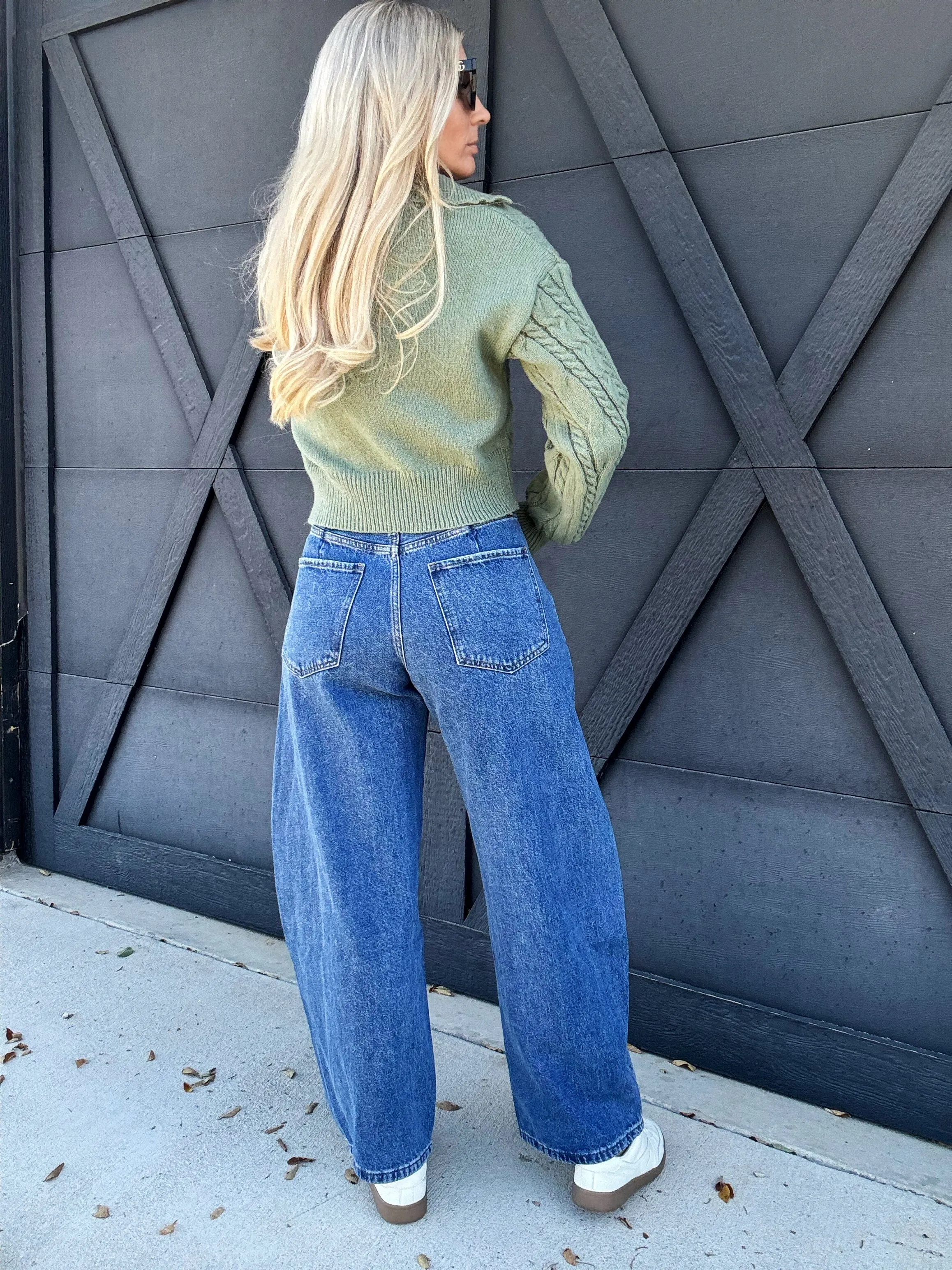 Bayeas Katia Tailored Barrel Leg Jeans