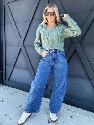 Bayeas Katia Tailored Barrel Leg Jeans