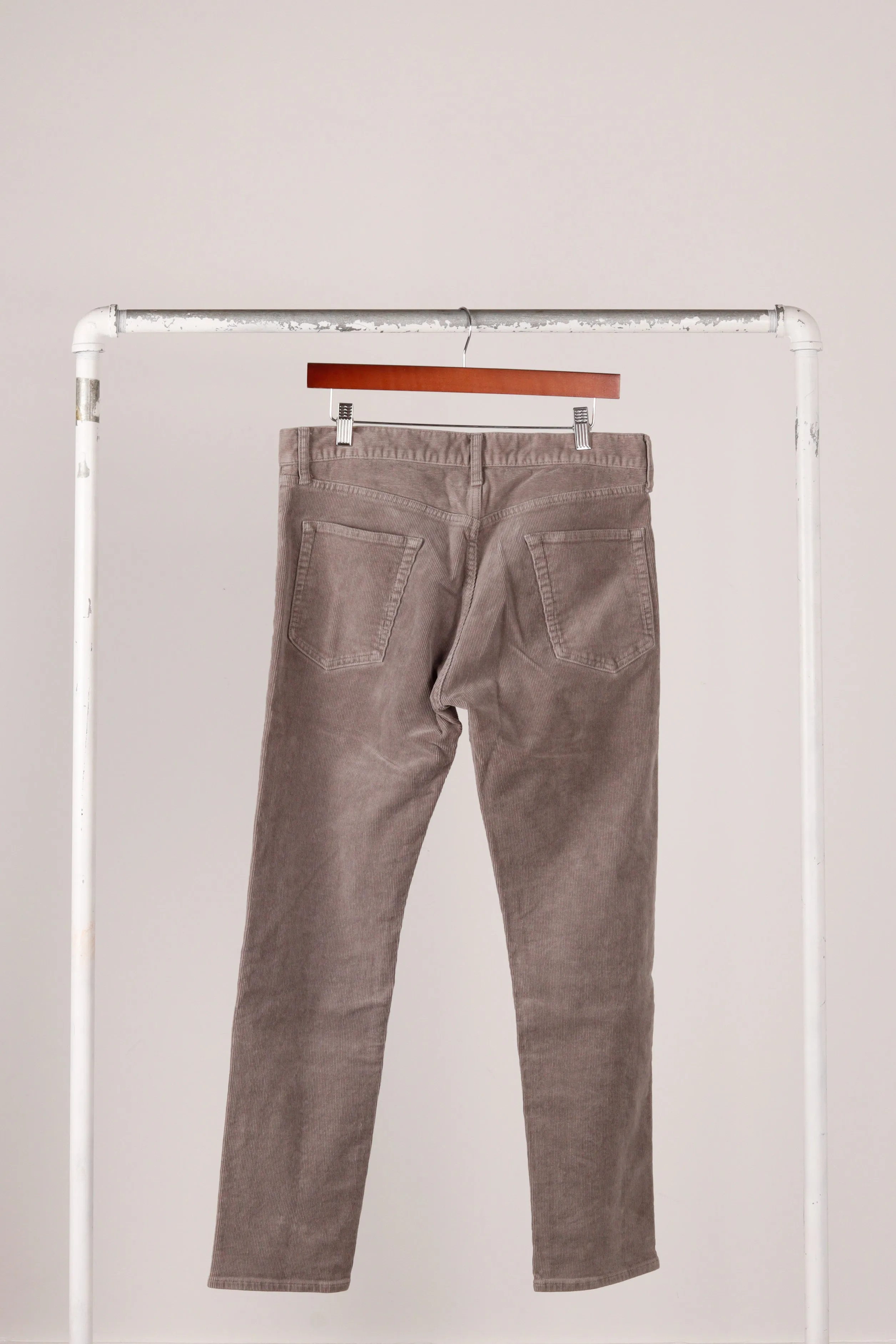 Beams Plus FW22 '5-Pocket Corduroy' Pants Light Grey (2022)