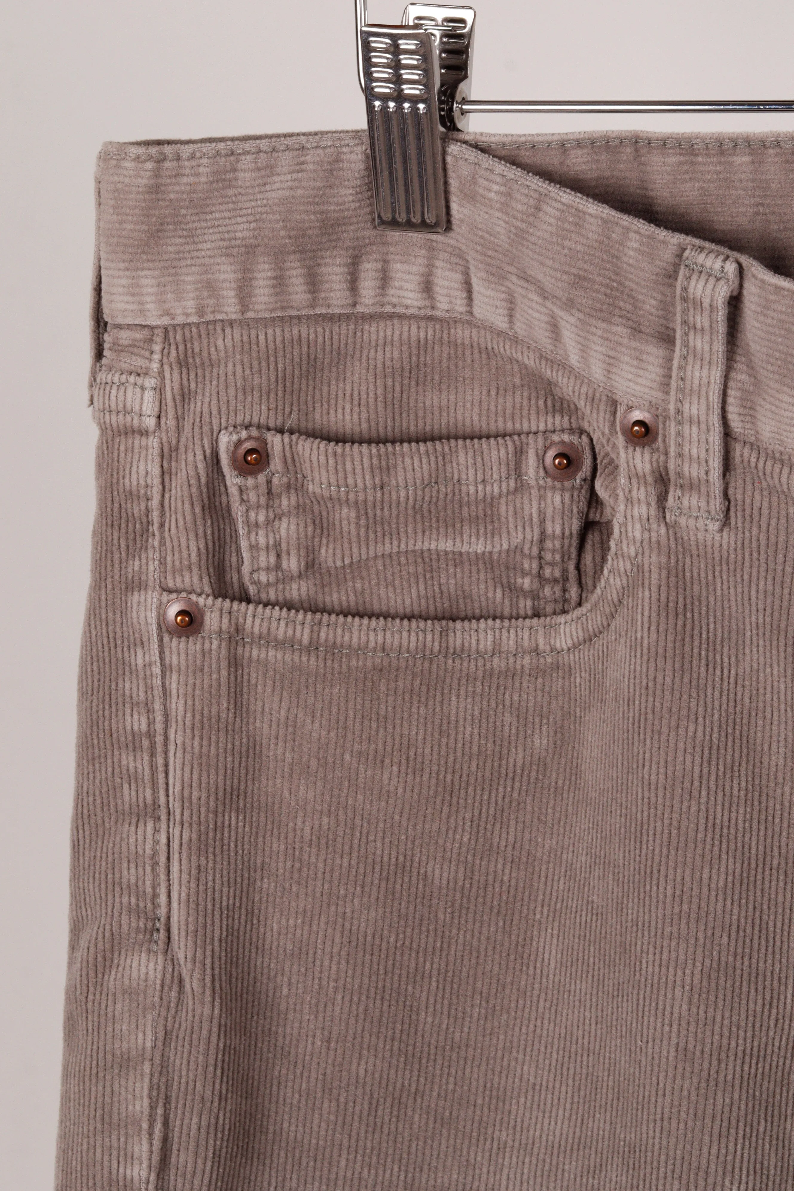 Beams Plus FW22 '5-Pocket Corduroy' Pants Light Grey (2022)