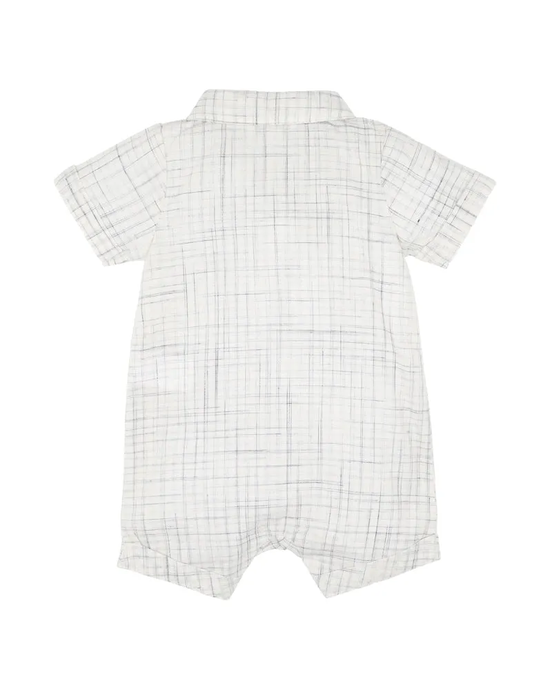 BEBE HARRY COLLARED ROMPER