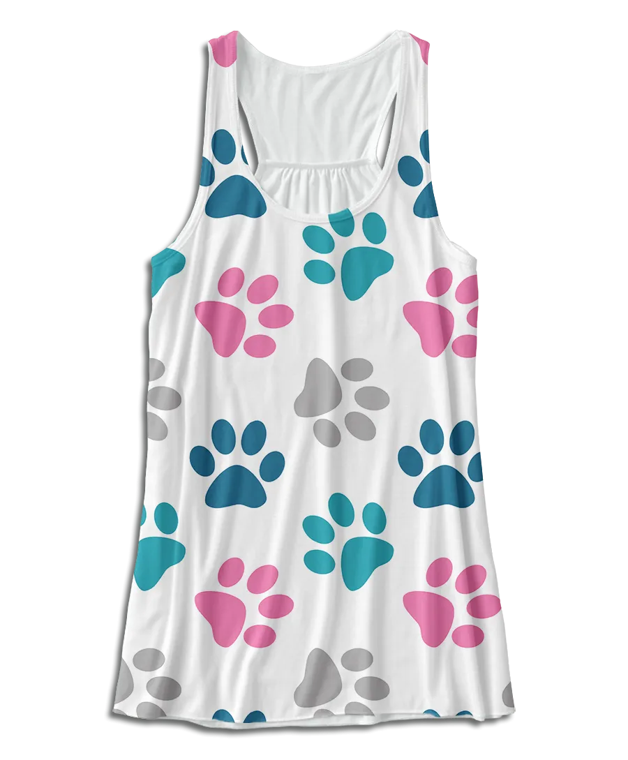 Big Paw Prints Racerback Tank Top