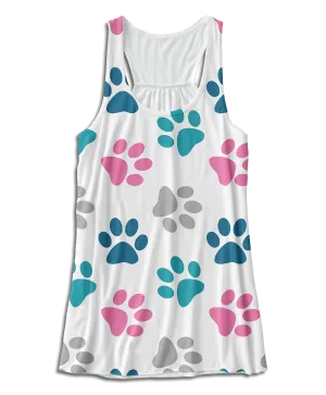 Big Paw Prints Racerback Tank Top