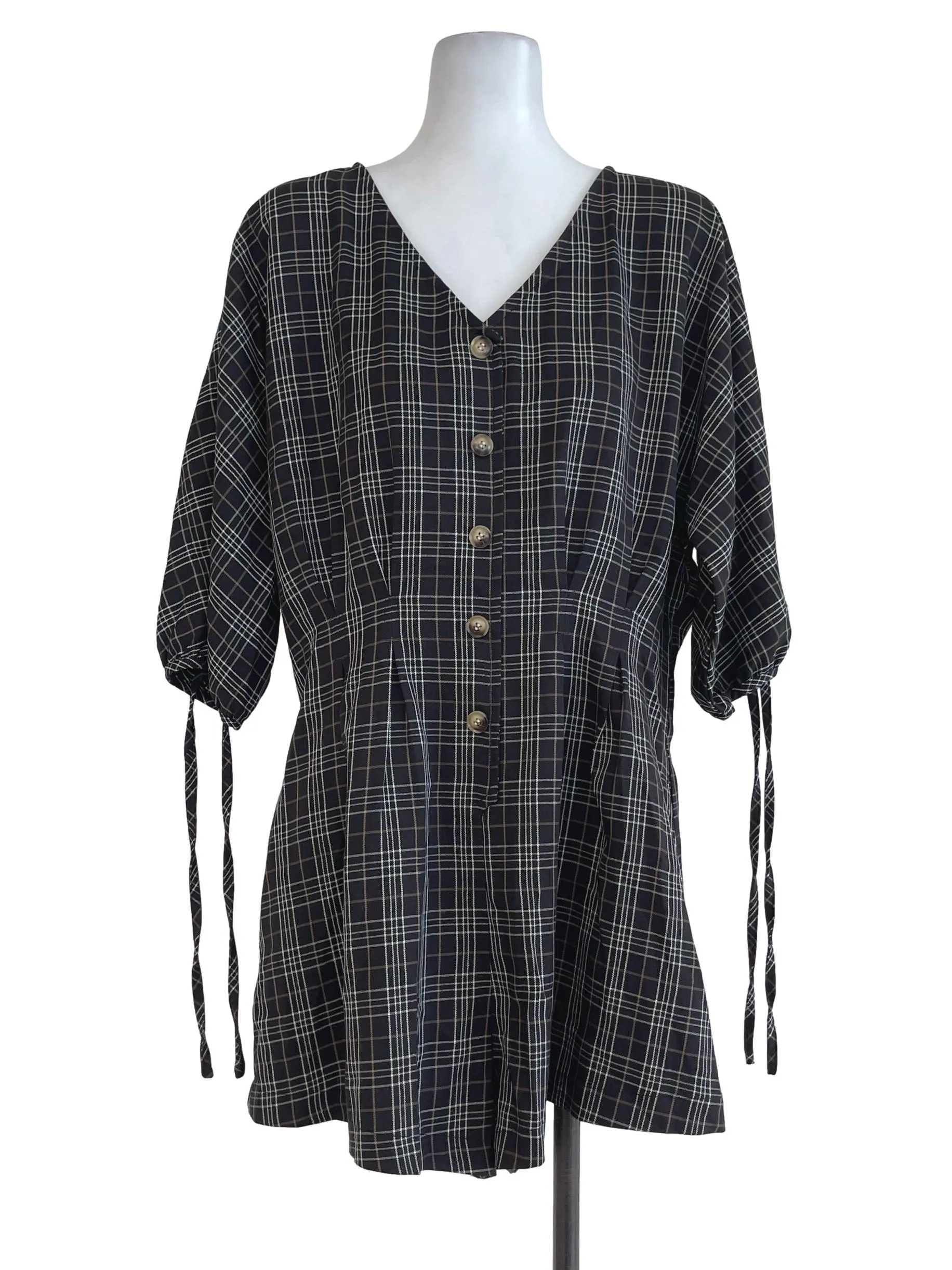 Black Checkered Overalls