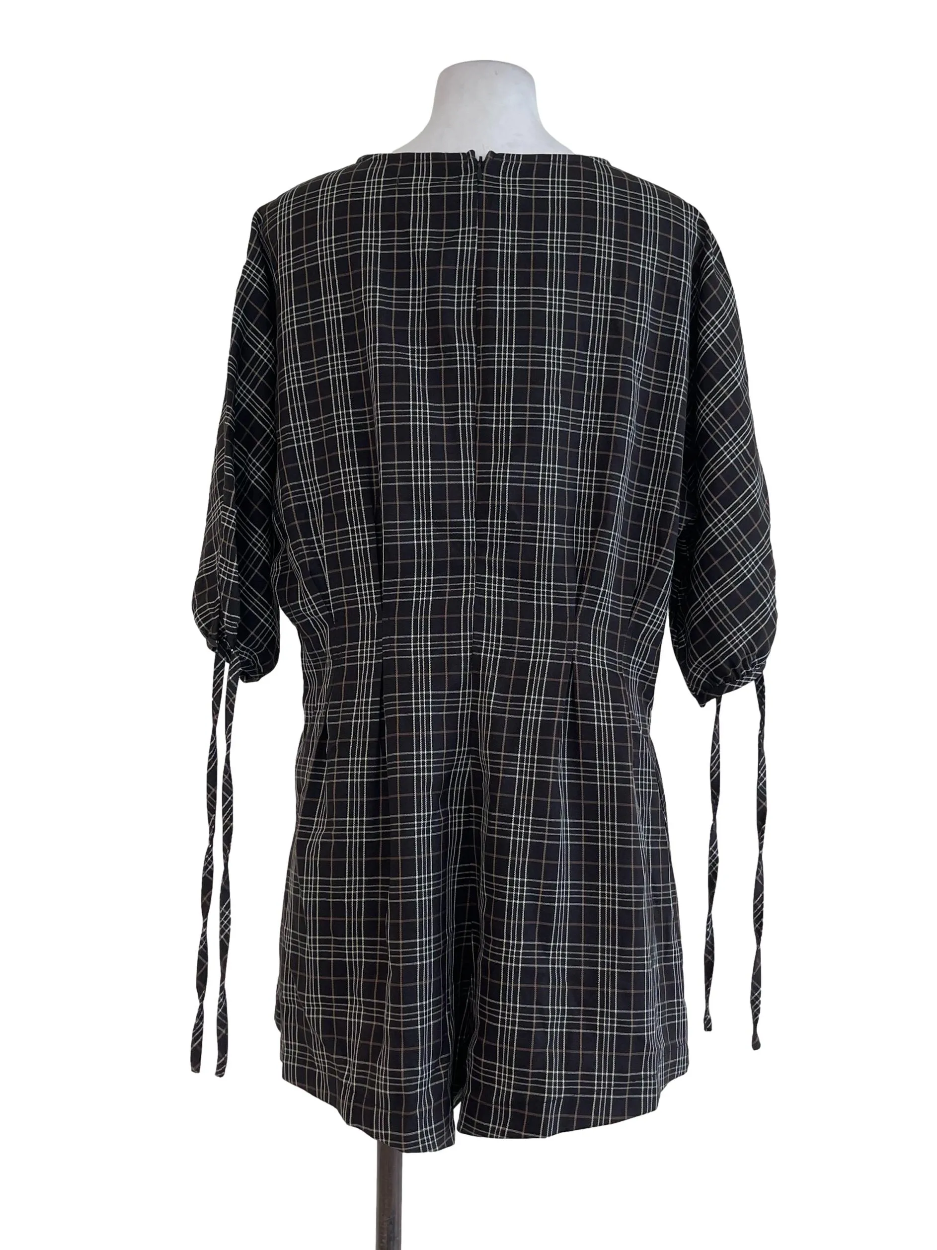 Black Checkered Overalls