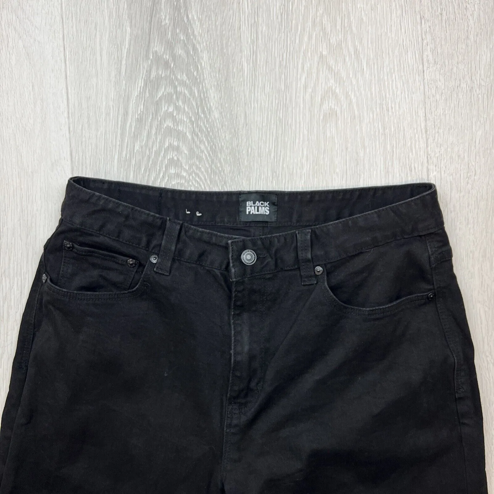 Black Palms The Skinny Crop Mens Black Jeans Size 32