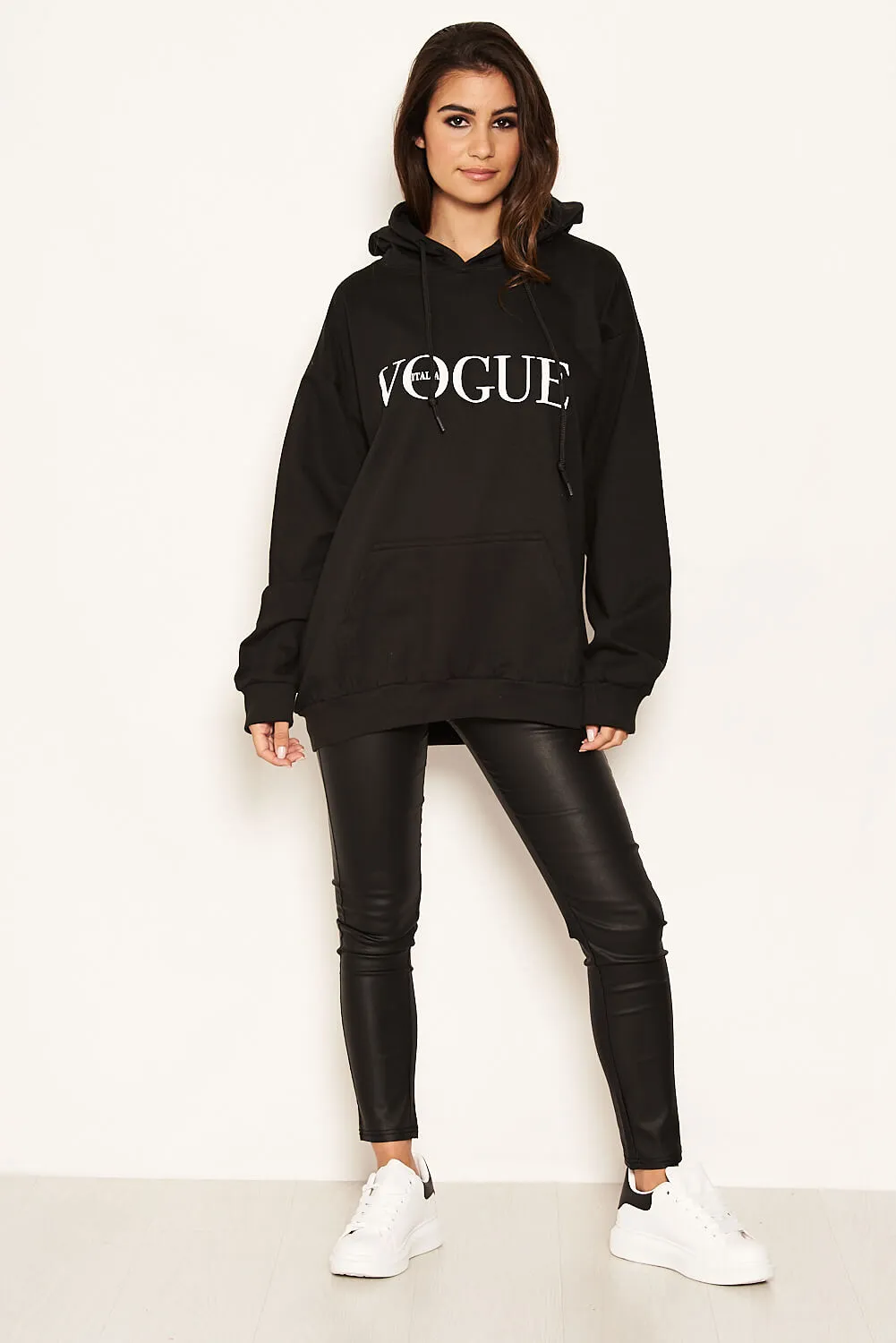 Black Printed Hoody