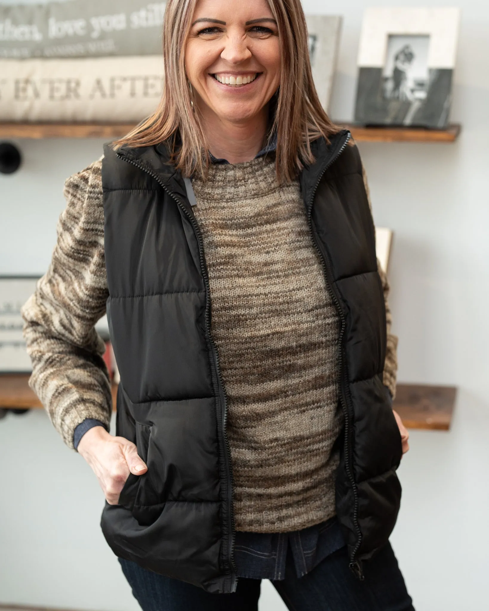 Black Puffer Vest