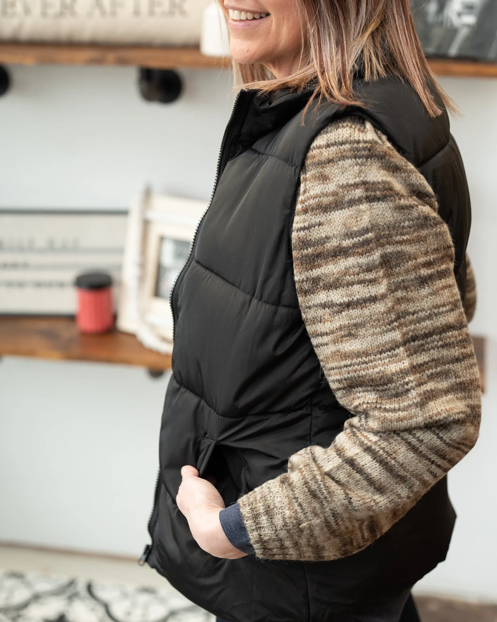 Black Puffer Vest