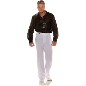 Black Sequin Mens Shirt