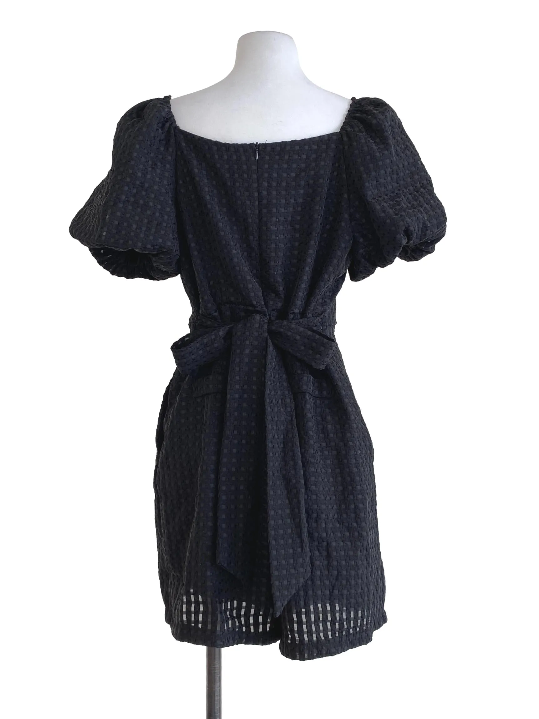 Black Shepherd Check Rompers Overalls