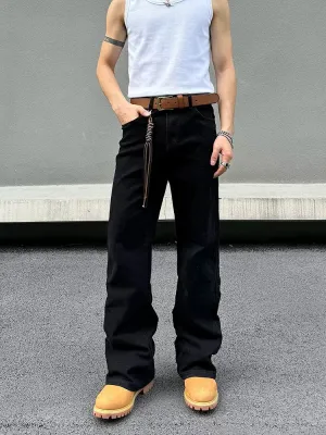 Black Straight-leg Jeans