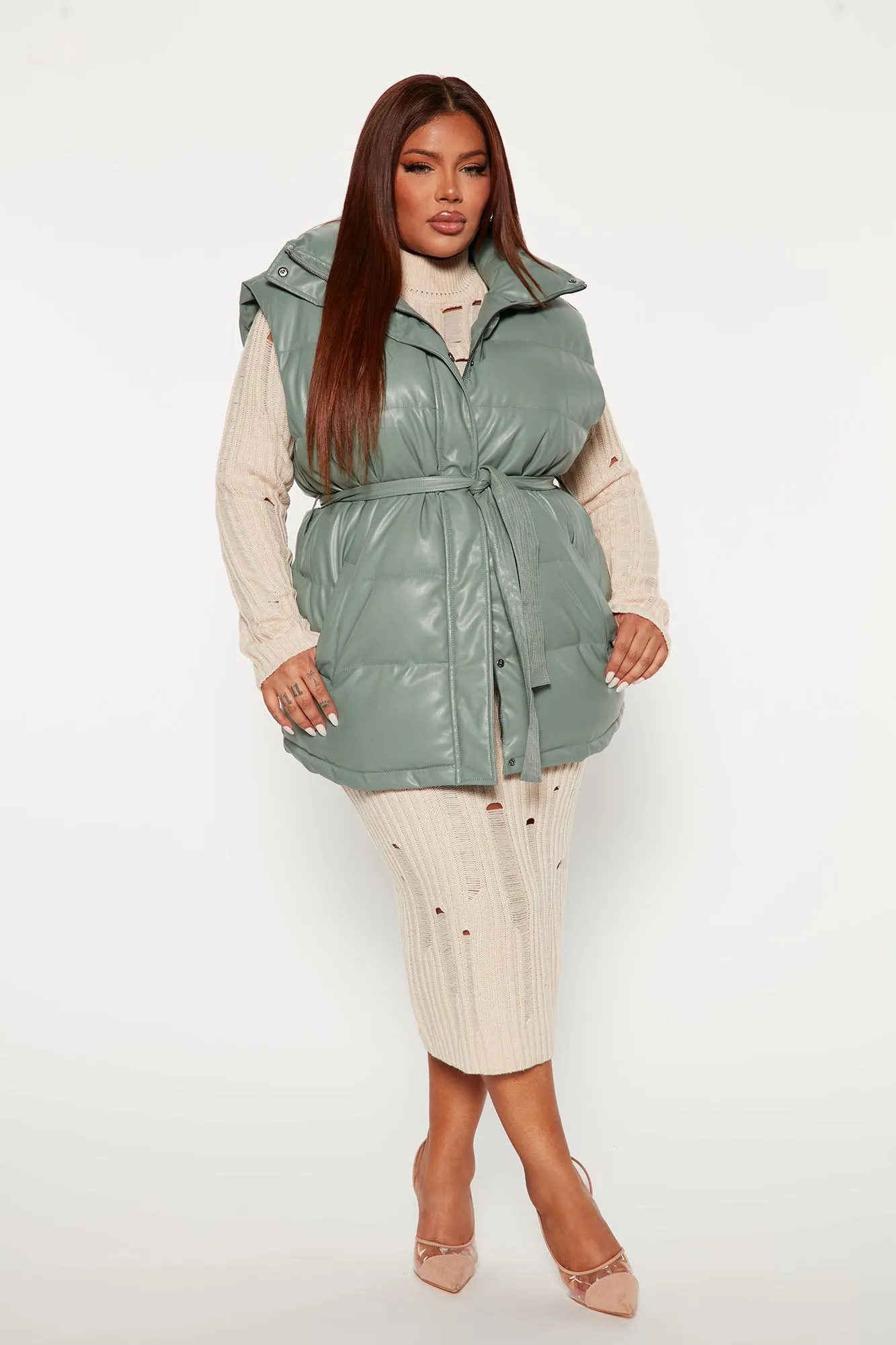 Blade Puffer Vest - Sage