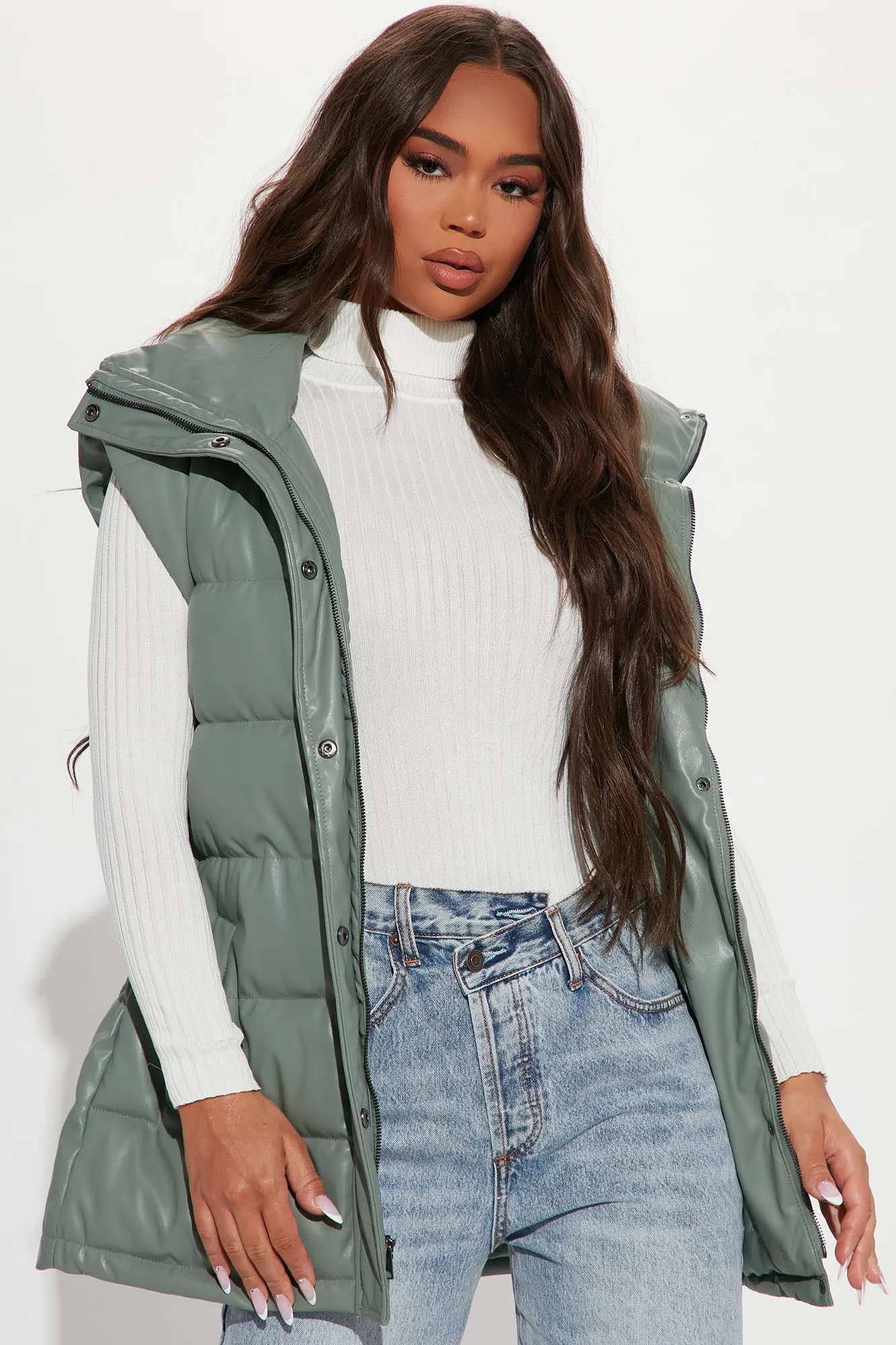 Blade Puffer Vest - Sage