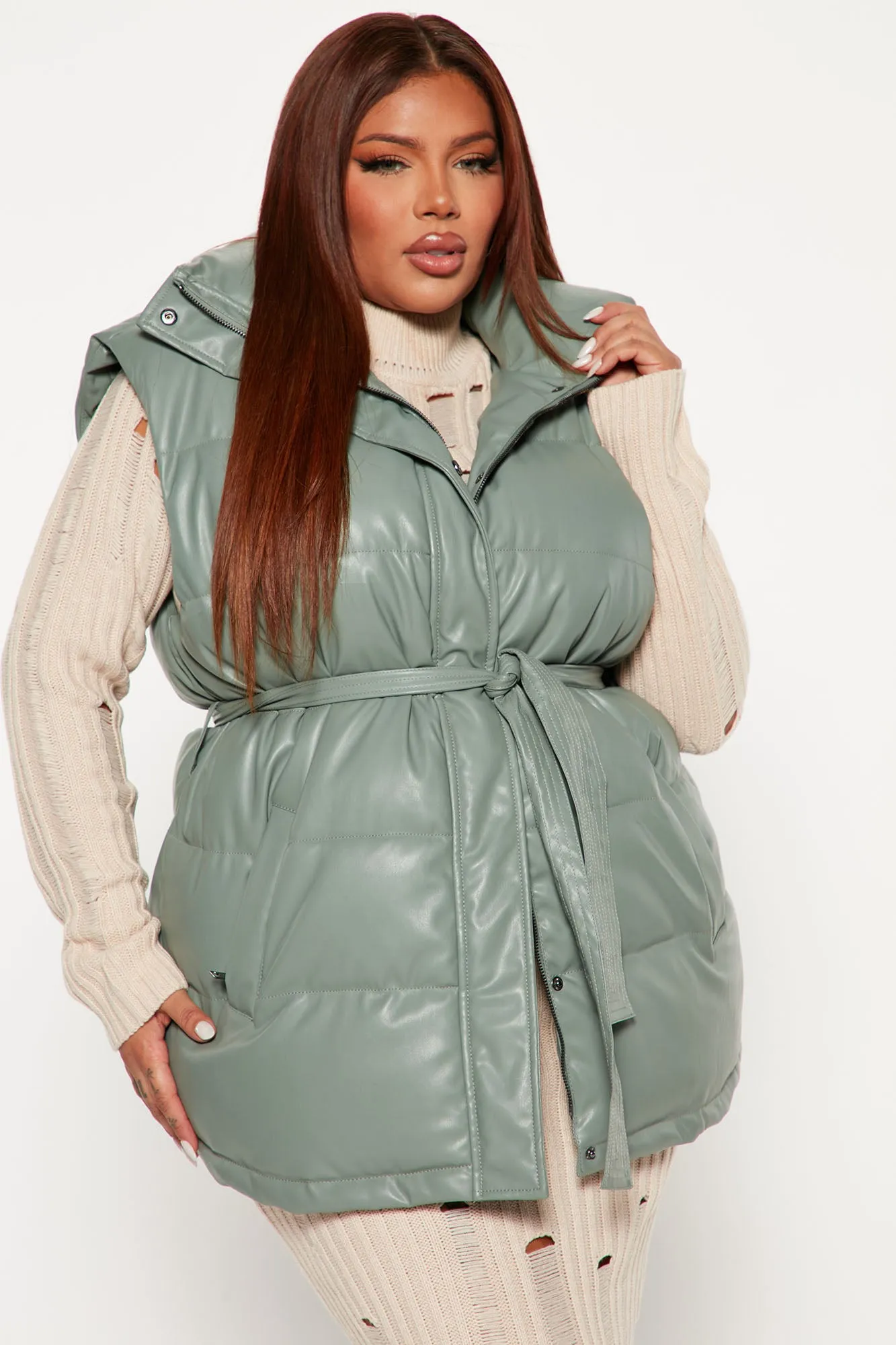 Blade Puffer Vest - Sage