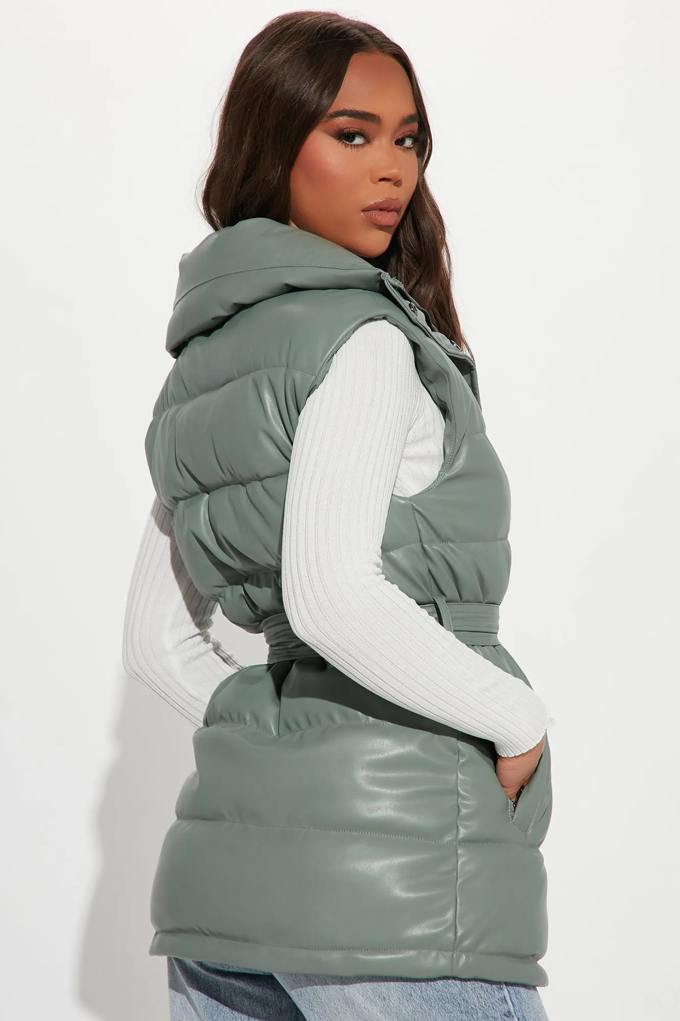 Blade Puffer Vest - Sage