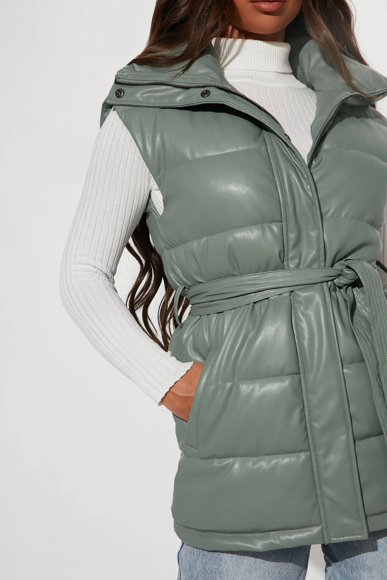 Blade Puffer Vest - Sage