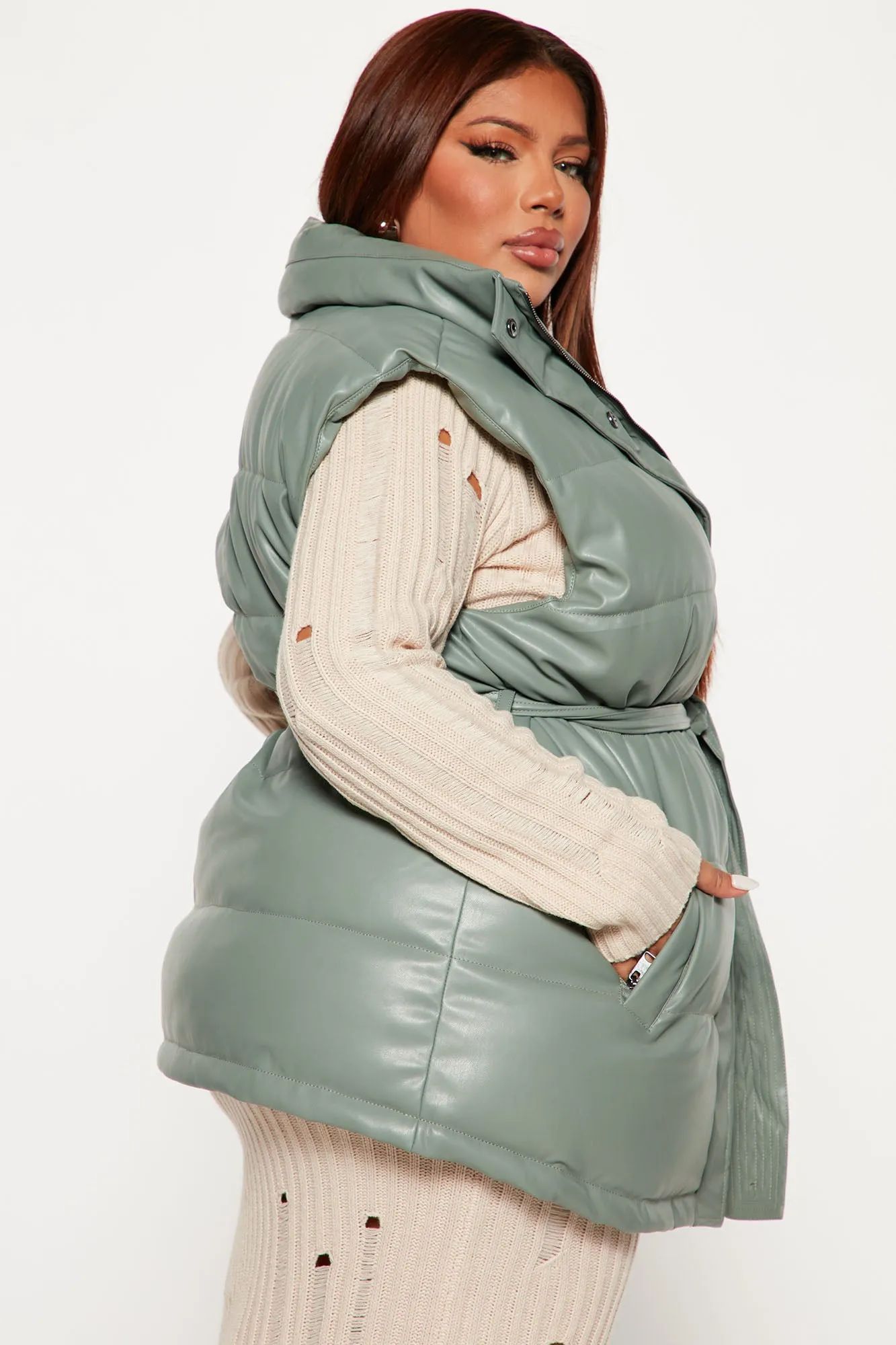 Blade Puffer Vest - Sage