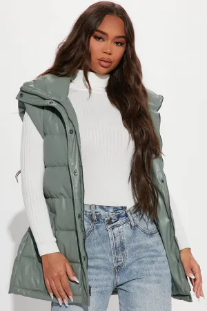 Blade Puffer Vest - Sage