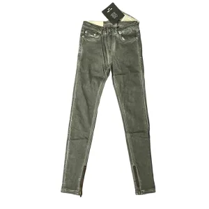 BLK DNM Womens Ridge Grey Mid Rise Skinny Jeans