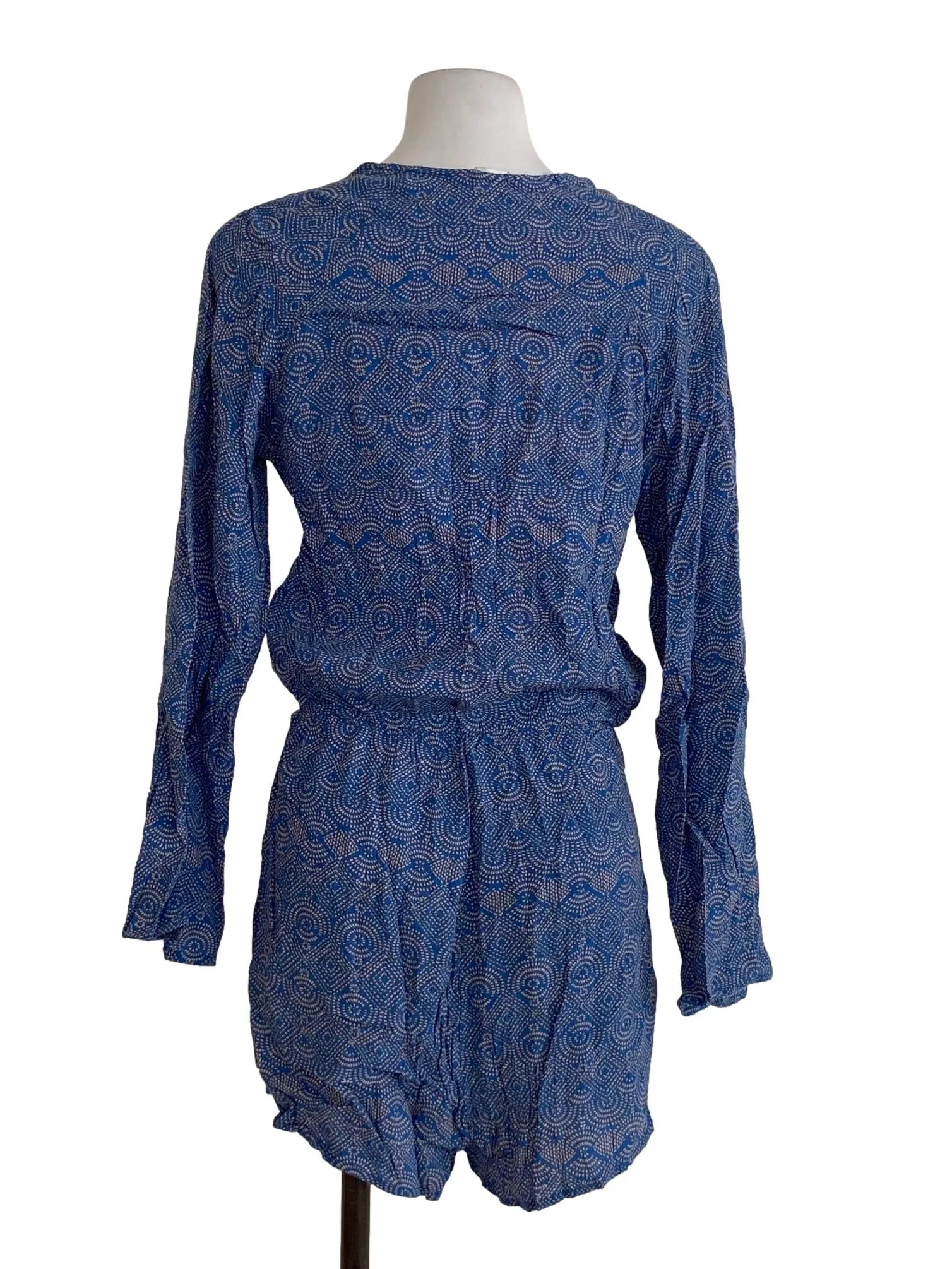 Blue Graphic Rompers Overalls