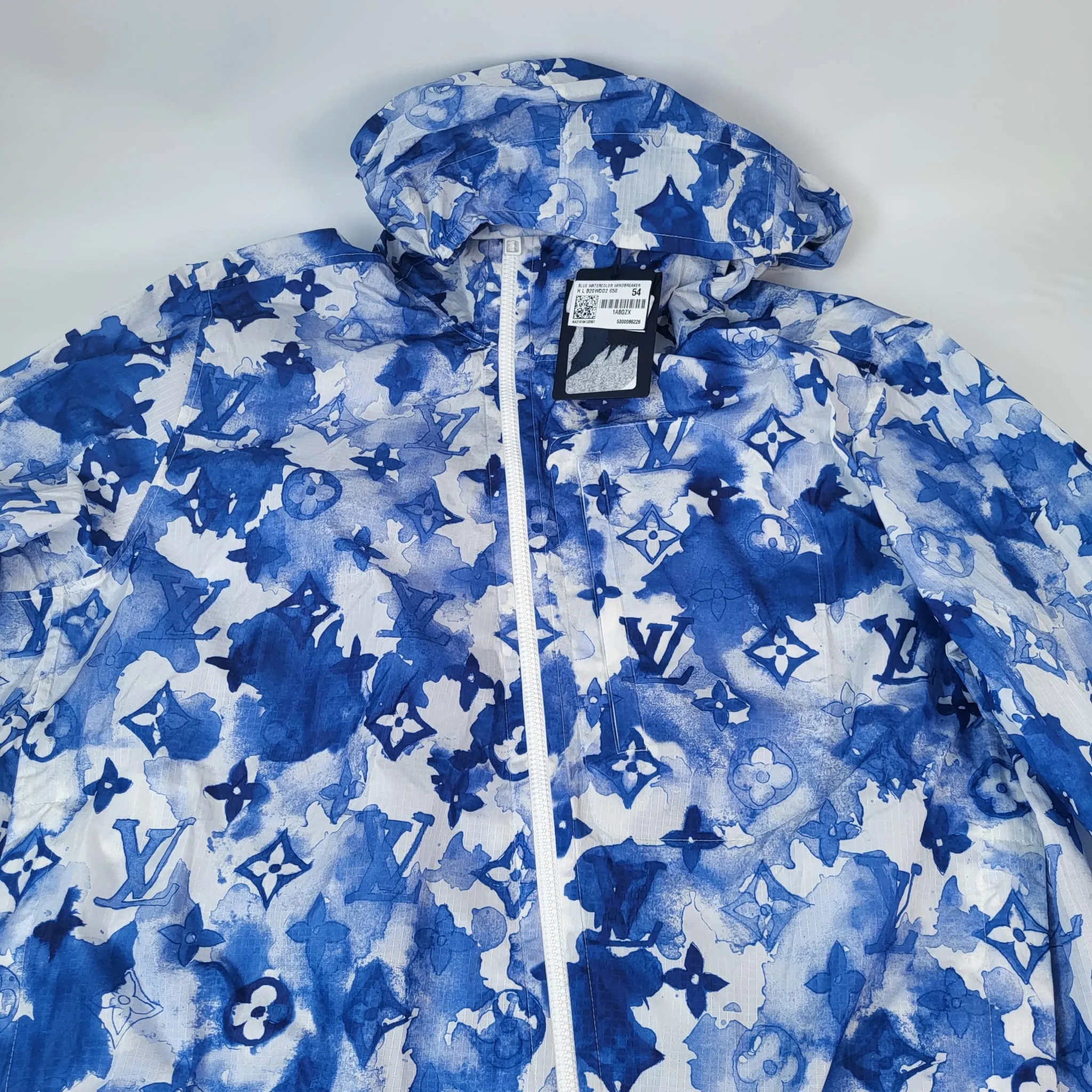 Blue Watercolor Windbreaker