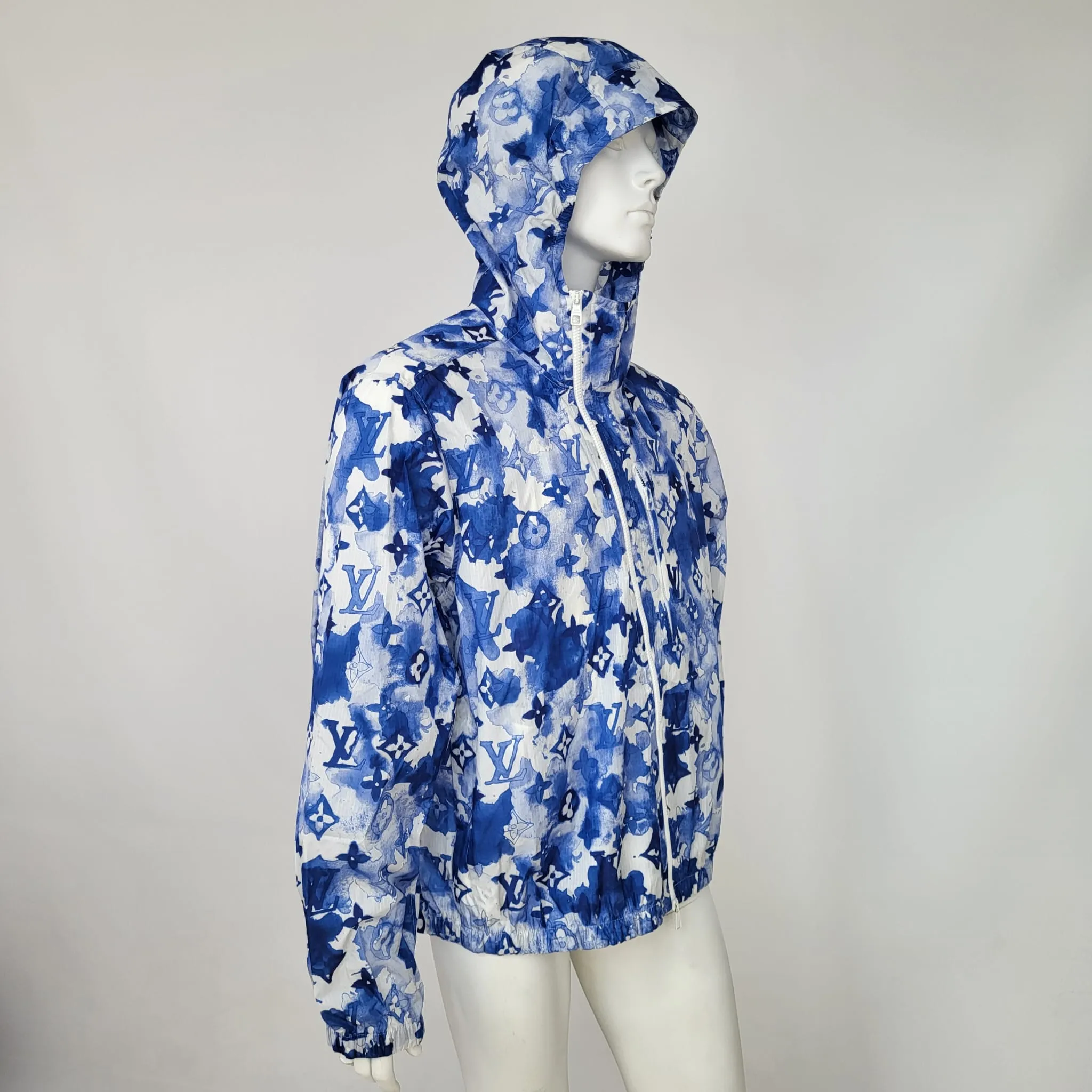 Blue Watercolor Windbreaker