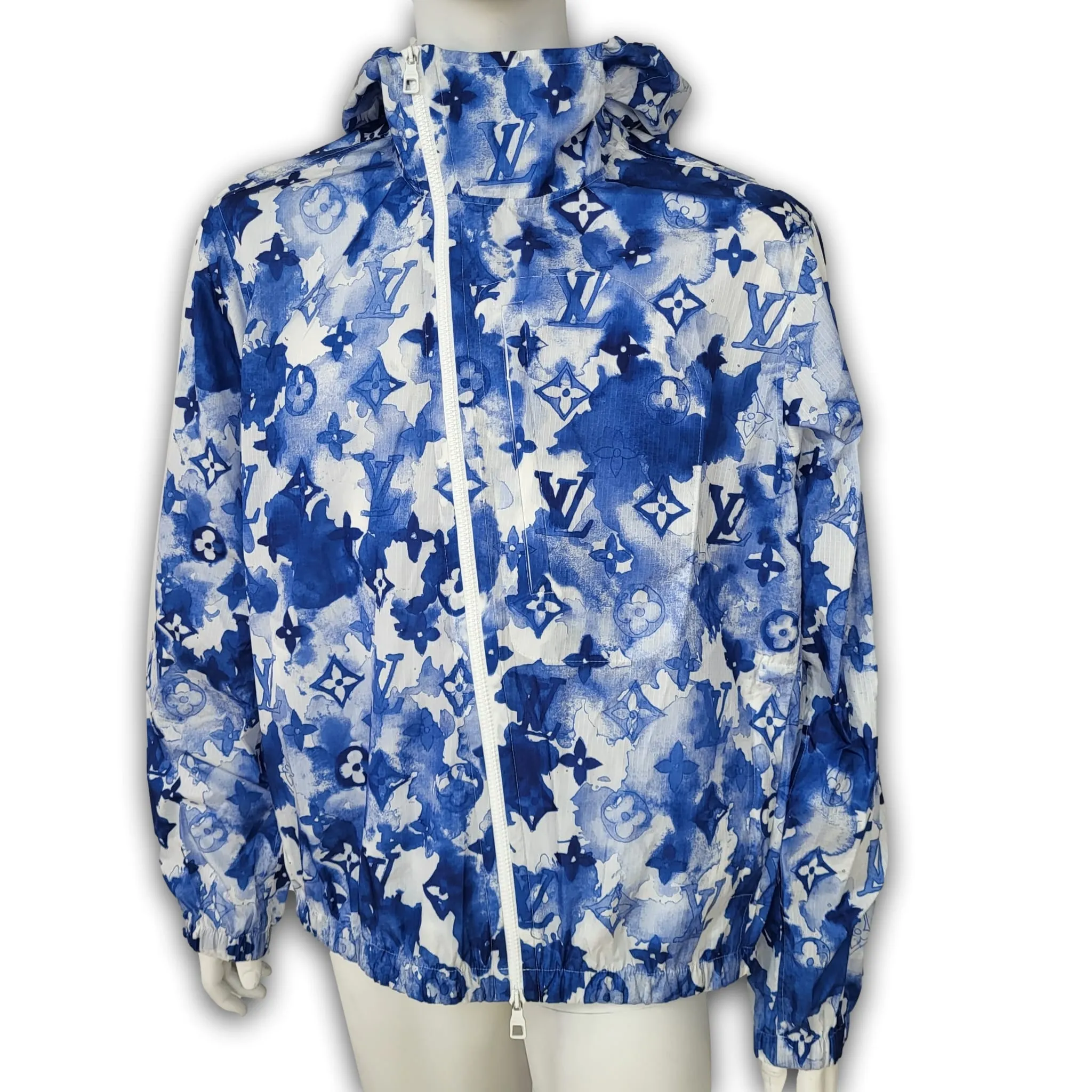 Blue Watercolor Windbreaker
