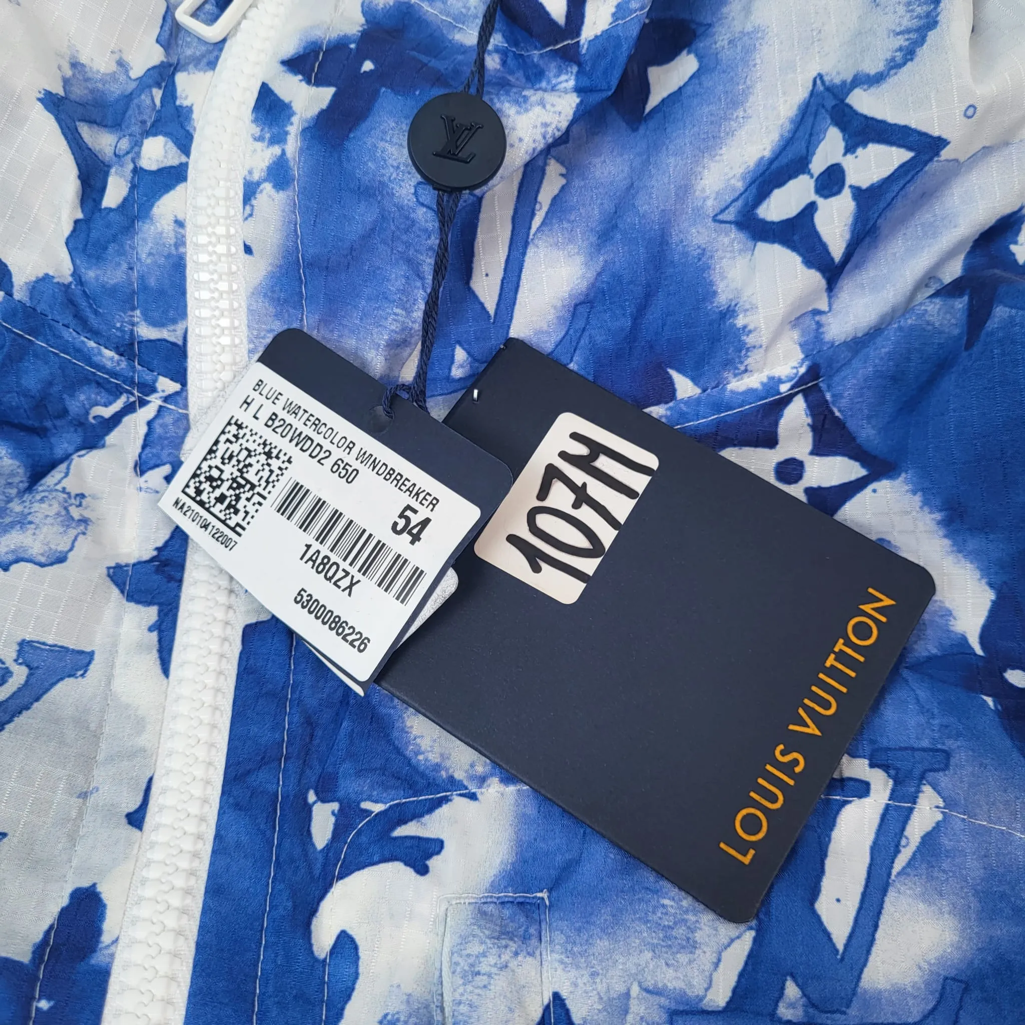 Blue Watercolor Windbreaker
