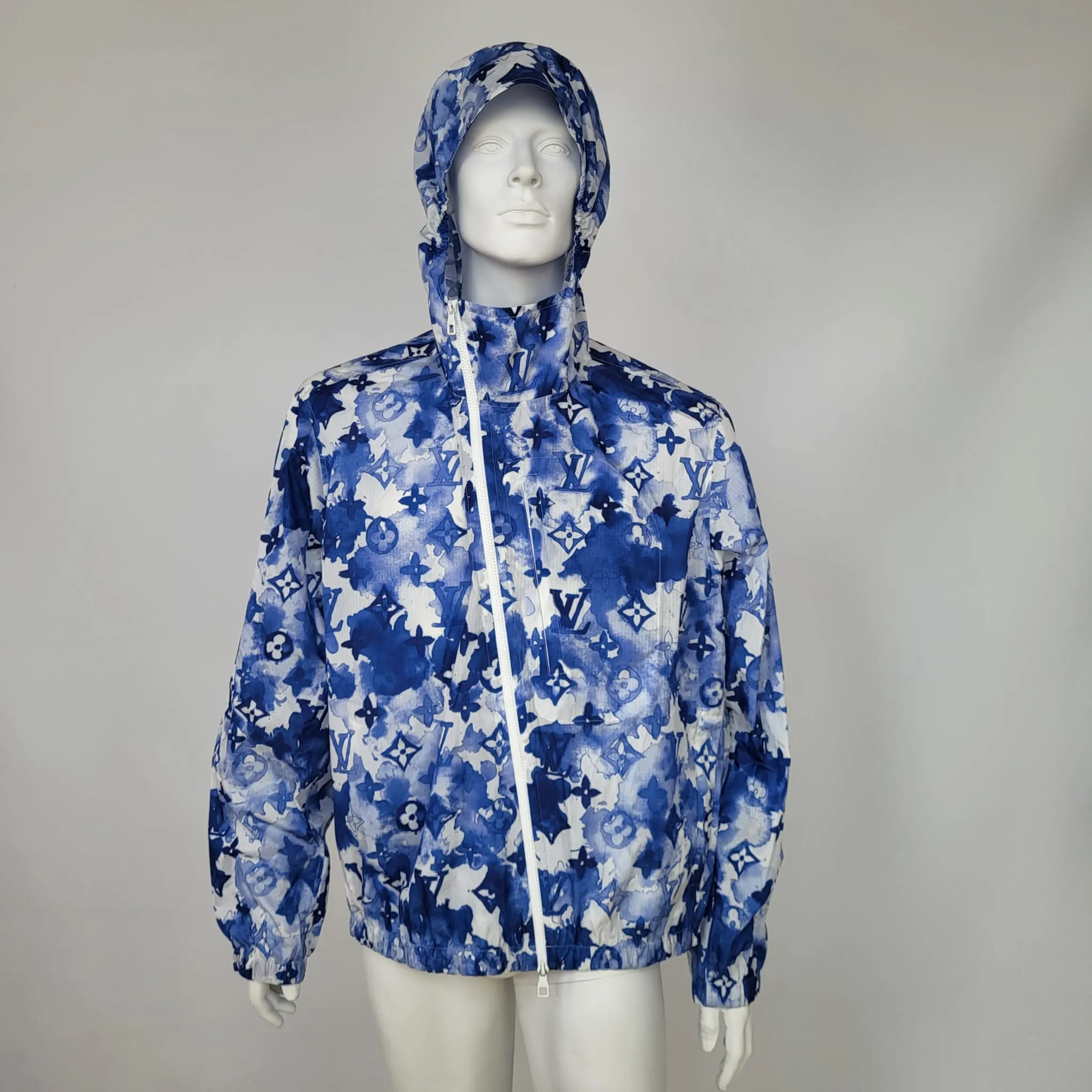 Blue Watercolor Windbreaker