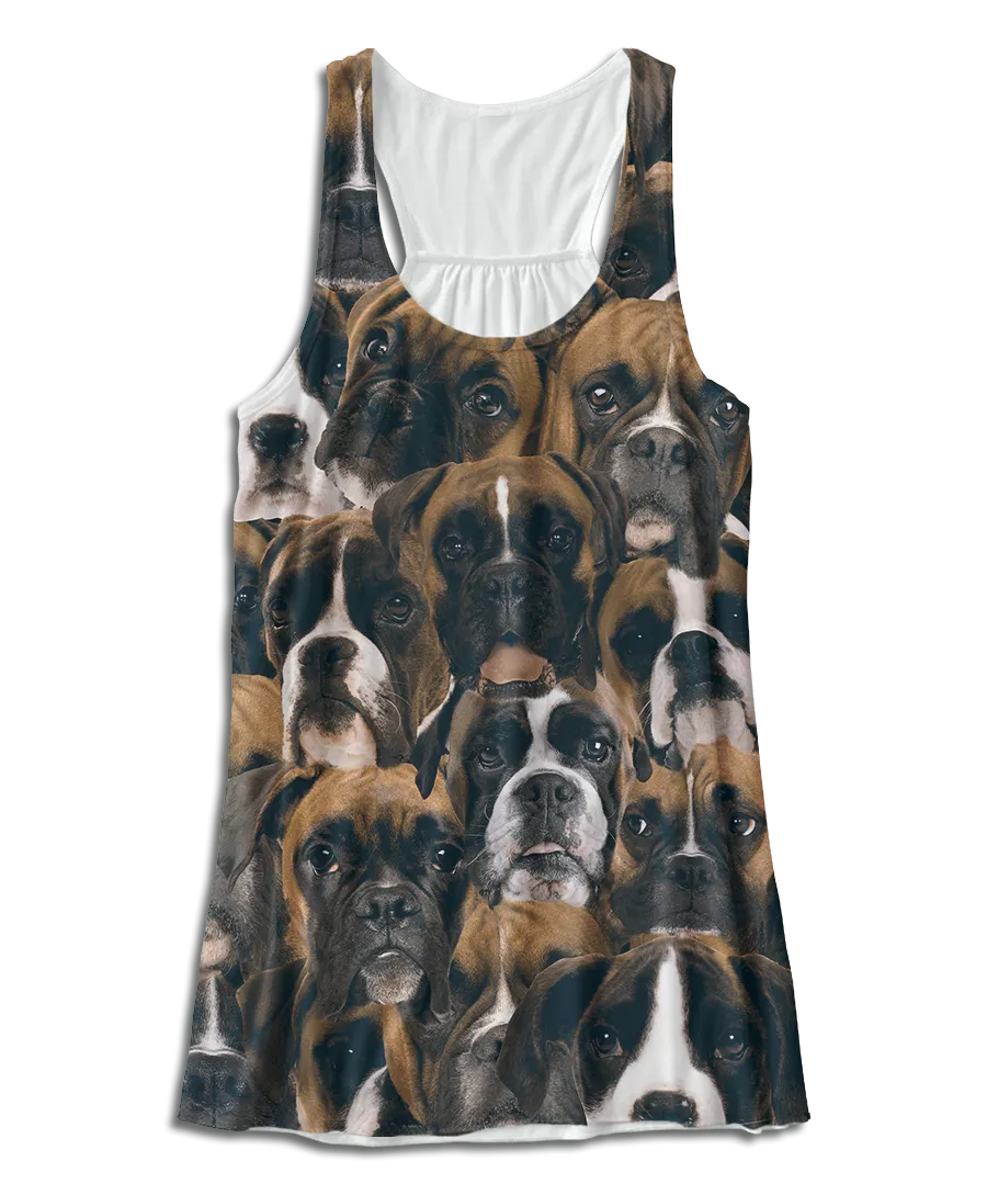 Boxers on Boxers on Boxers Racerback Tank Top