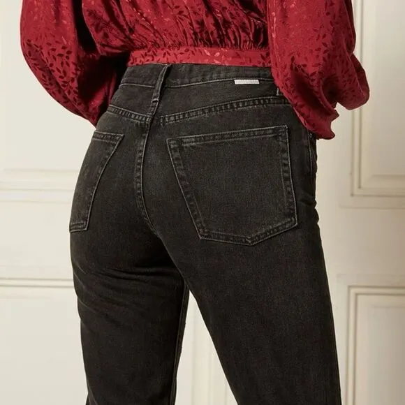 Boyish The Tommy Straight Leg Jeans Washed Black Moonfleet Wash Sz 26