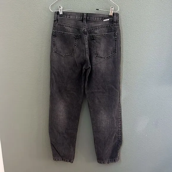 Boyish The Tommy Straight Leg Jeans Washed Black Moonfleet Wash Sz 26