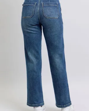 Brook High Waist Drawstring Wide Leg Jean