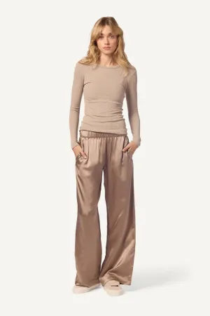 BRYNN SILK WIDE LEG PANT