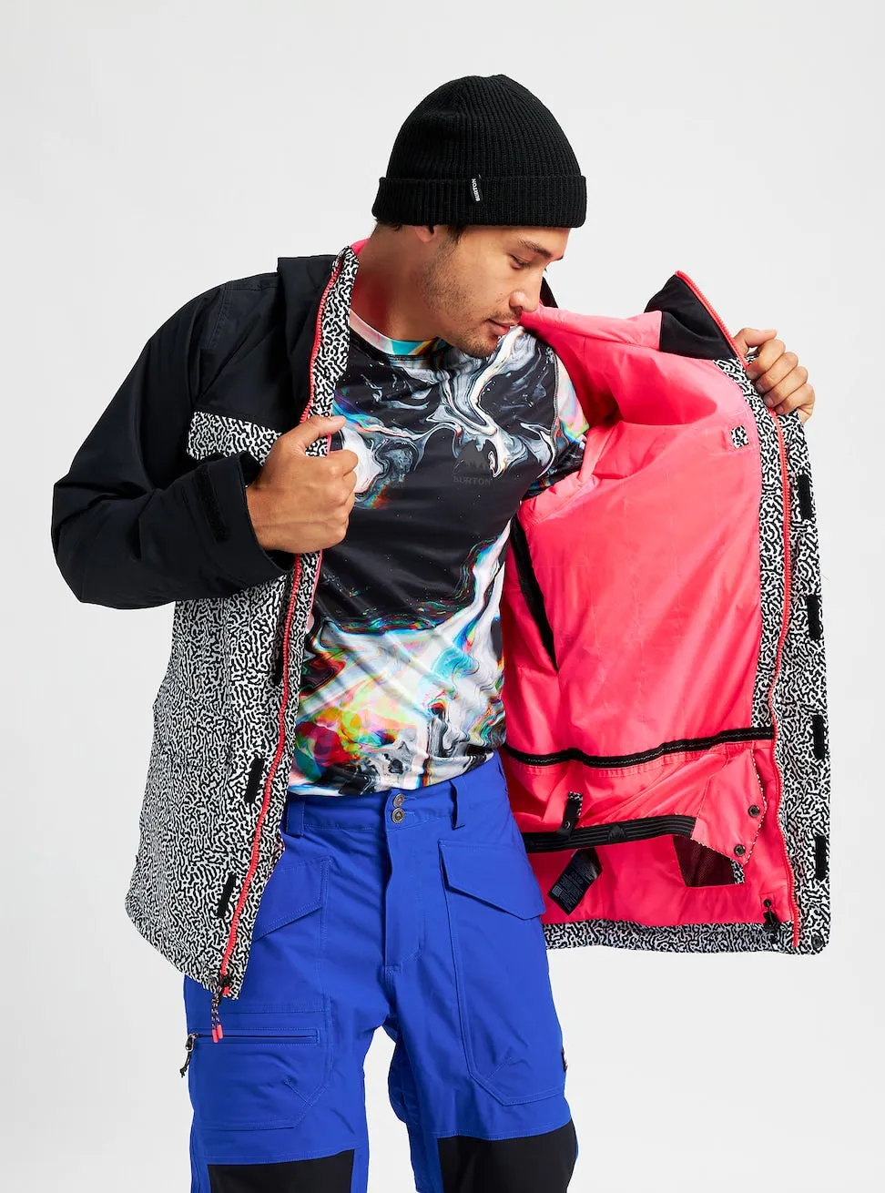 Burton Covert Mens Jacket Black / PJ Print