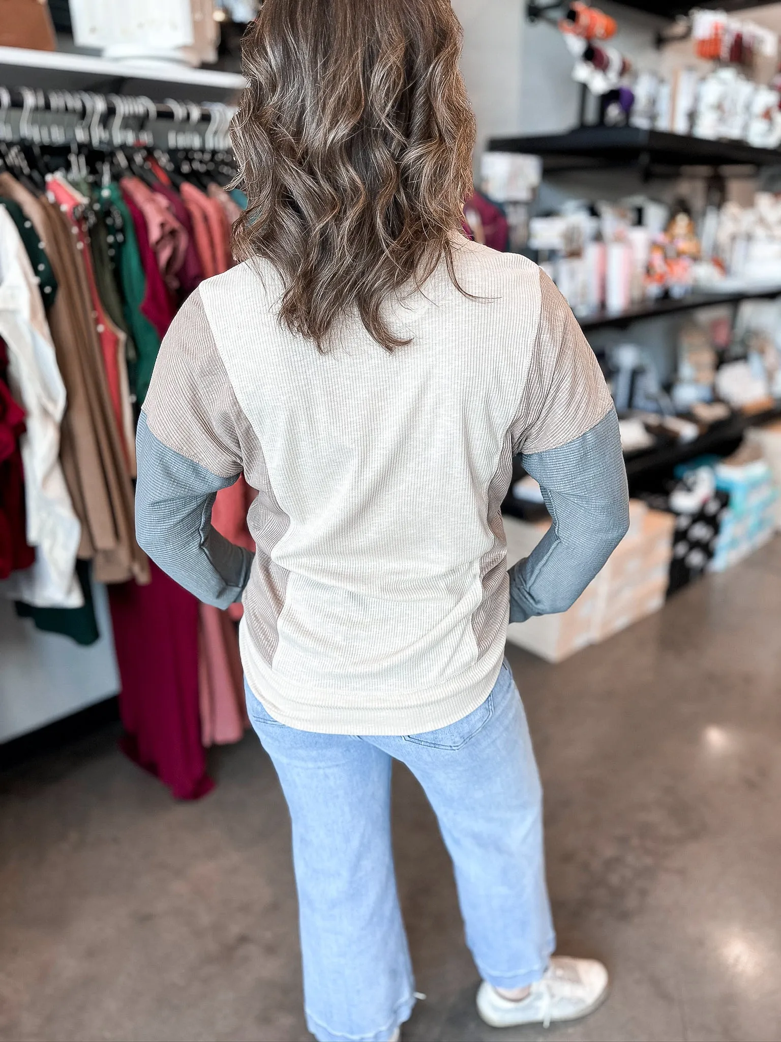 Callie Colorblock Long Sleeve Top