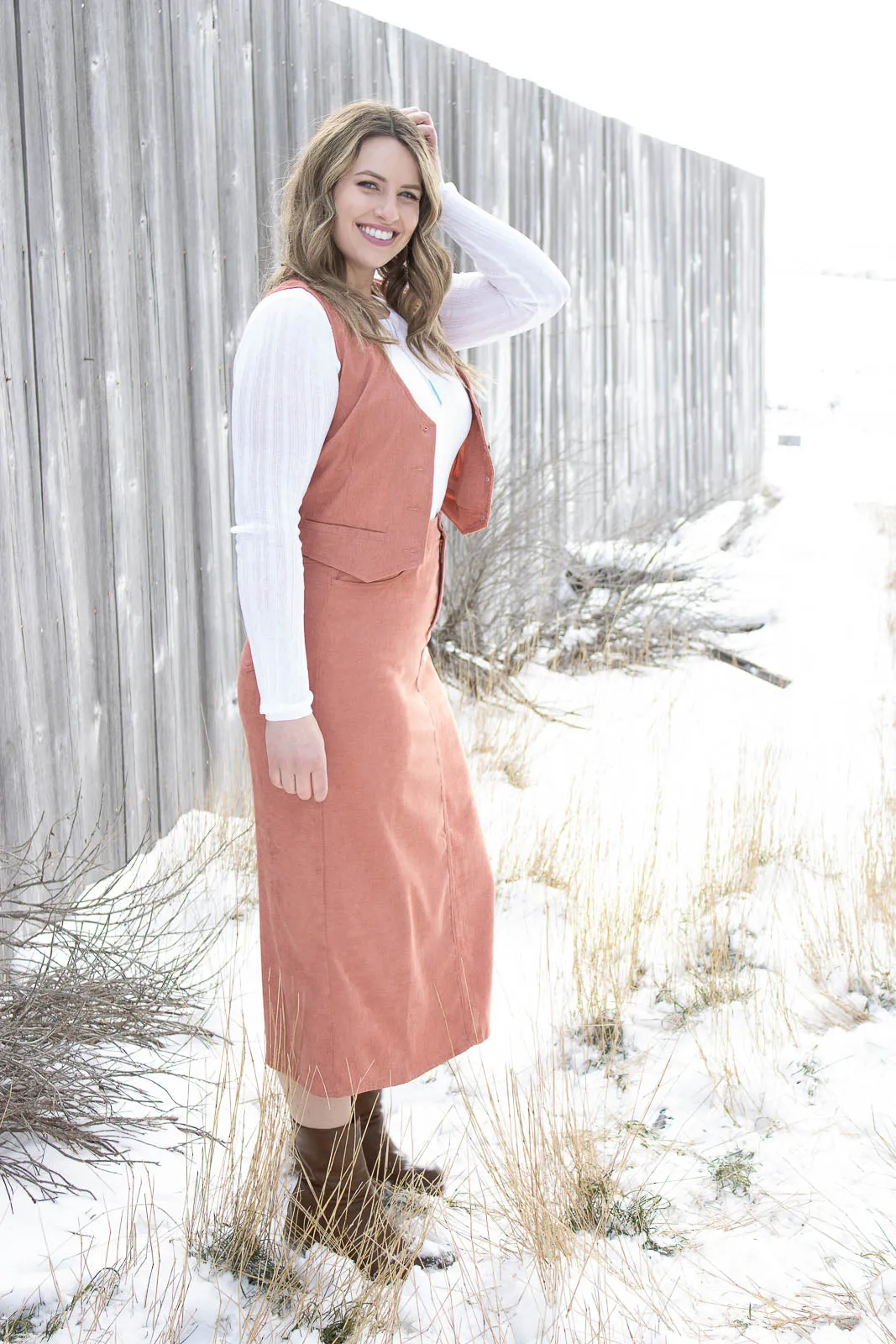 Carbon Cord Maxi Skirt
