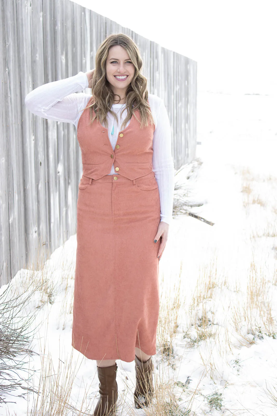 Carbon Cord Maxi Skirt