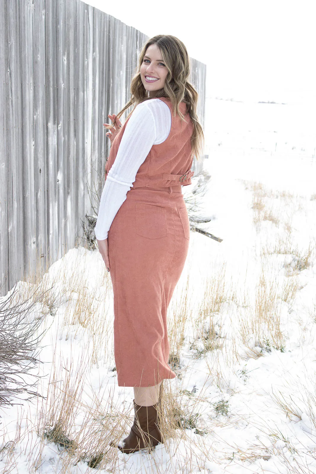 Carbon Cord Maxi Skirt