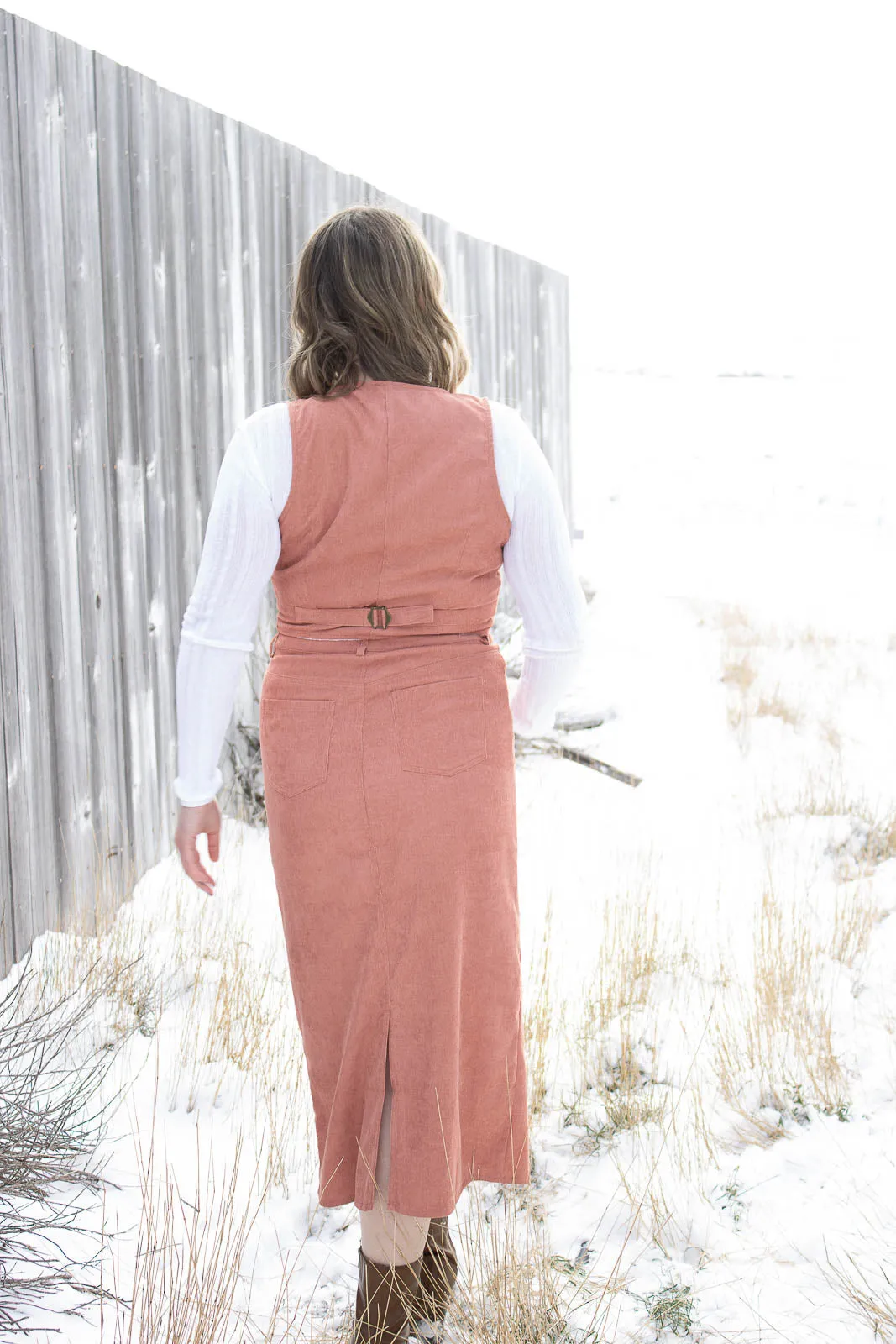 Carbon Cord Maxi Skirt